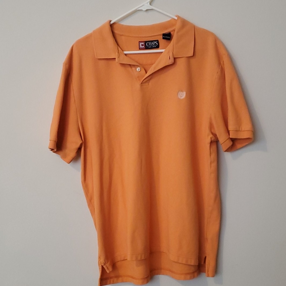 Peach orange mix colored chaps polo shirt!